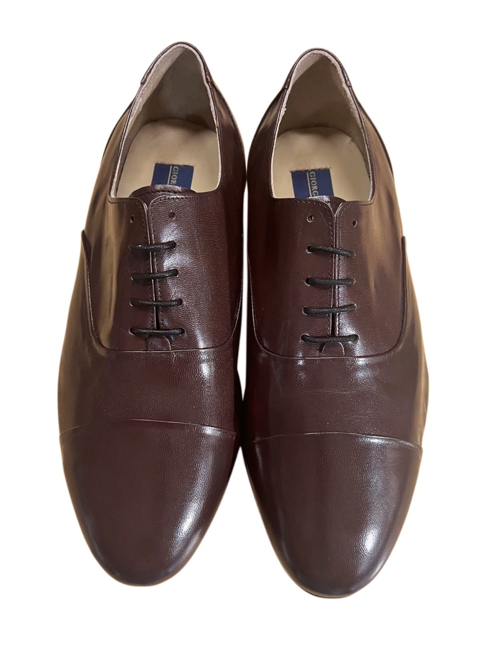 Giorgio Brutini Men's Cortland Brown Leather Lace-Up Oxford Sz 10.5